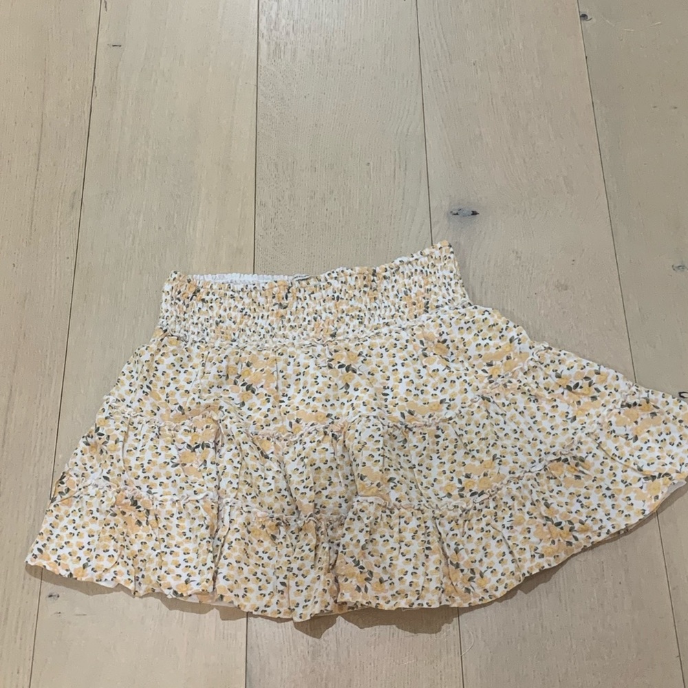 American Eagle Sunflower Ruffle Mini Skirt